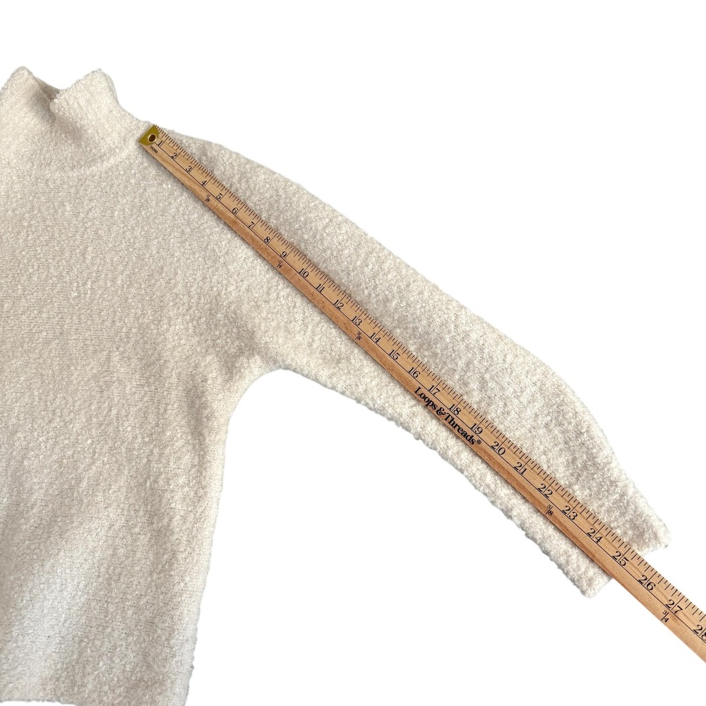MAGASCHONI‎ Small Cream Textured Mock Neck Women's Sweater - Picture 5 of 9